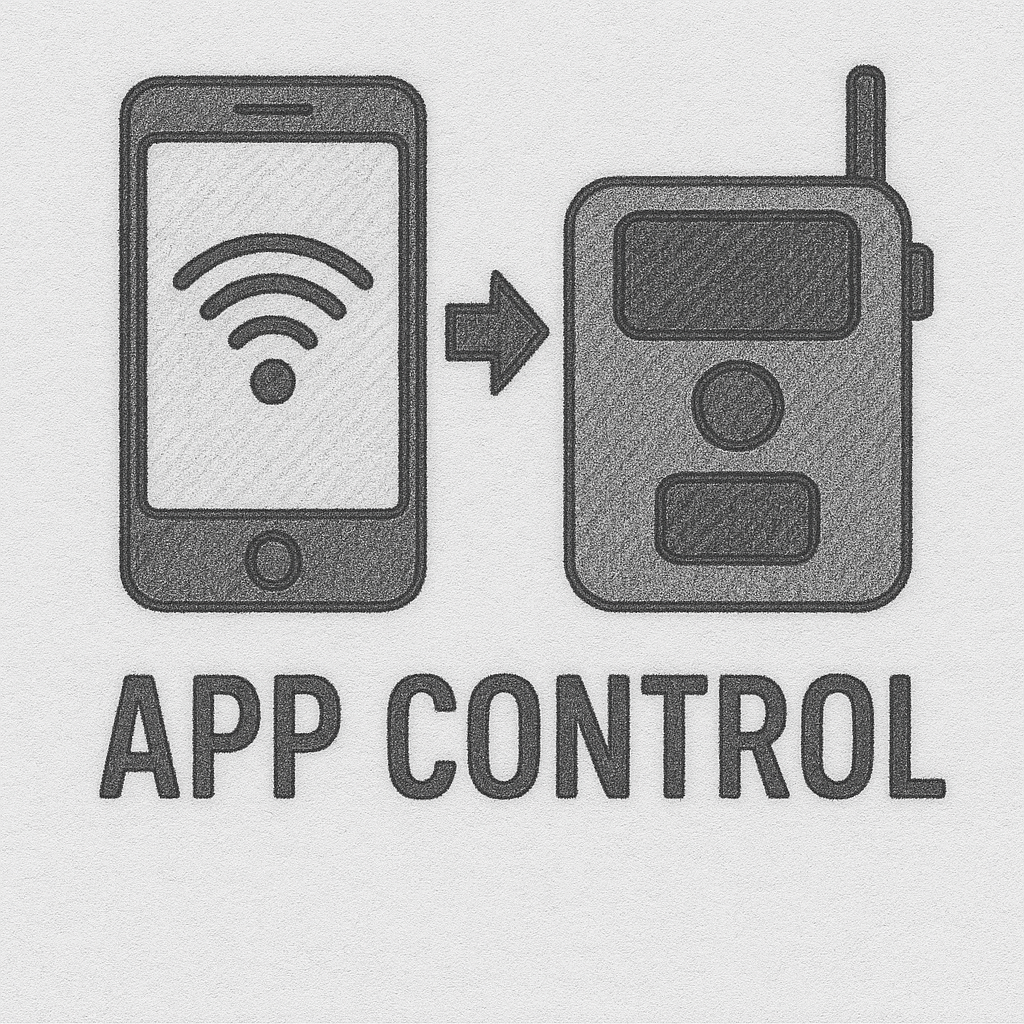 Control prin aplicație pentru fotopasce