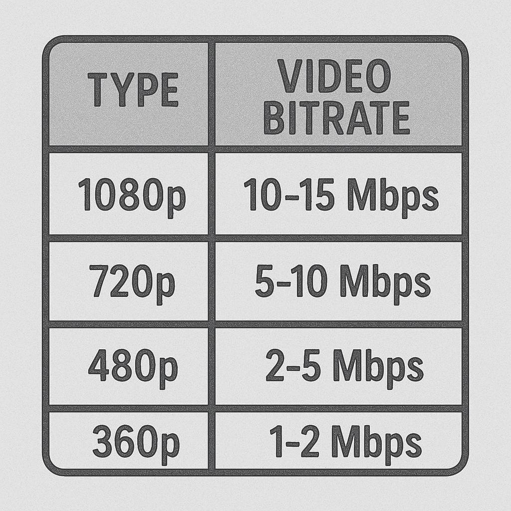 Bitrate în Camere Vanatoare
